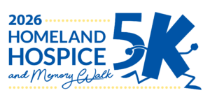 logo for homeland hospice 5k and memory walk 2026